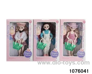14 inch 12 jointed doll set in window box