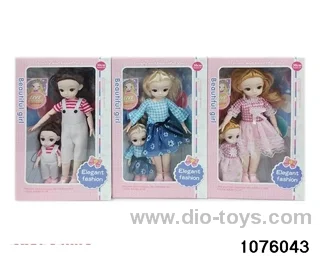 14 inch 12 jointed doll set in window box