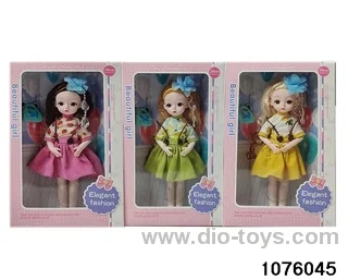 14 inch 12 jointed doll set in window box