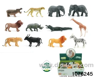 12pcs 8 inch wild animal
