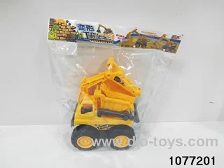 Skidding construction vehicle in opp bag
