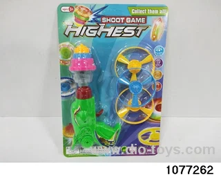 Bouncing Flash Gyro Disc Gun in Blister card