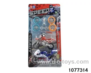 Skidding Motorcycle Set in Blister card