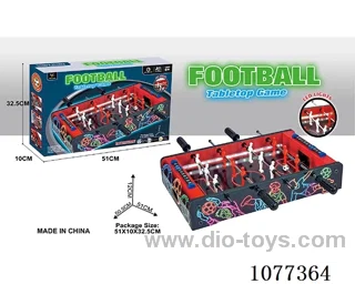 WOODEN FOOTBALL TABLE WITH LIGHTING, NO. 5 BATTERIES ARE NOT INCLUDED