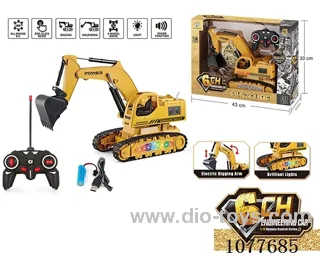 1:16 6ch rc excavator with light included battery