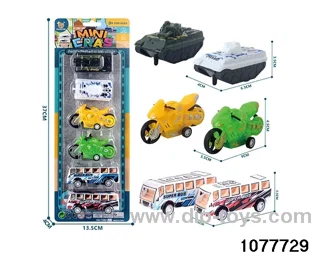 pull back Bus Tank Motorbike Series in Blister card