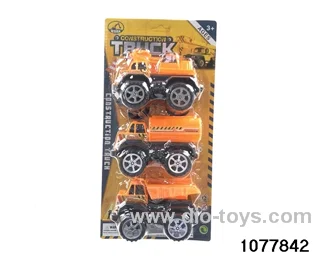Pull Back Construction Vehicle (3 pcs) in Blister card