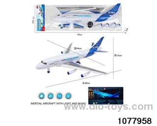 Inertial airliner with light and sound in PP bag with header