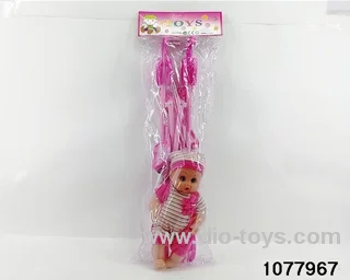 Baby stroller with doll in PP bag with header
