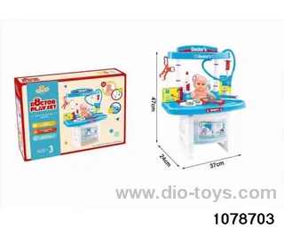 Medical table set in color box