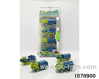 Pull Back Dinosaur Car in window box