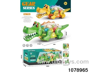 Electric crocodile (with light + sound) in color box