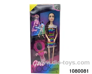 11.5 inch 9 jointed doll set in window box