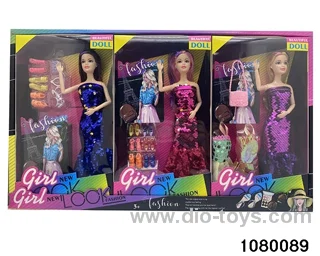 11.5 inch 9 jointed doll set in display box