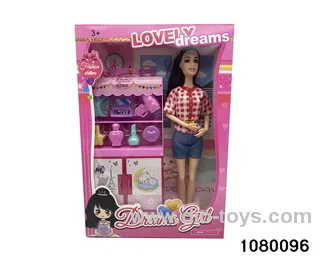 11.5 inch 9 jointed doll set in window box