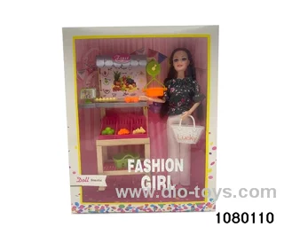 11.5 inch 9 jointed doll set in window box