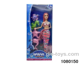 14 inch 12 jointed mermaid set in window box
