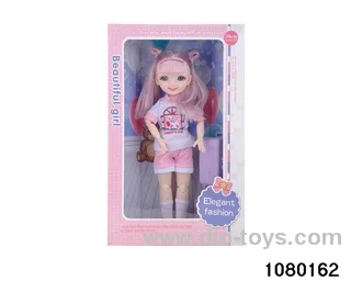 12 inch 13 jointed doll set in window box