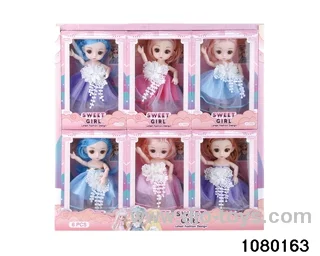6 inch 12 jointed doll set in display box