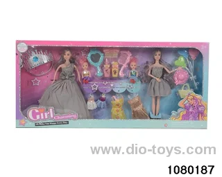 11.5 inch 9 jointed doll set in window box