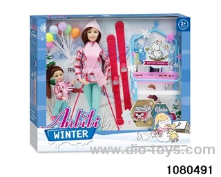 11.5 inch doll set in window box