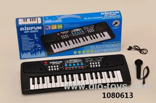 37-KEY KEYBOARD WITH MICROPHONE AND USB POWER CABLE N COLOR BOX