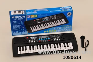 37-key keyboard with microphone in color box