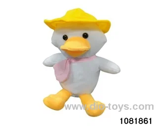 Jumping up and down to school ducks in opp bag