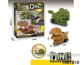 2pcs inertial dinosaur vehicle in window box
