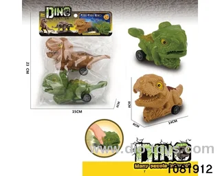 2pcs inertial dinosaur vehicle in PP bag with header