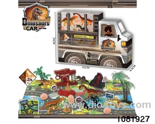 Dinosaur Set With carpet in window box