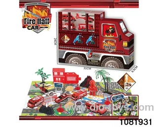 Firefighting kits With carpet in window box
