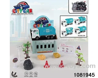 Pull back Sanitation Vehicle Kit in window box