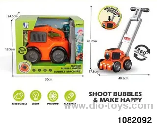 mower bubble machine with light