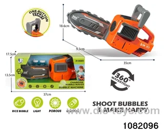 chainsaw bubble machine with light