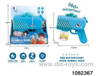 whale bubble gun with light