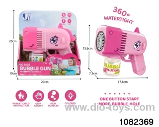unicorn bubble gun with light