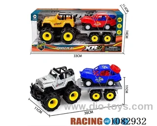 Inertial off-road Wrangler tows inertial climbing vehicle