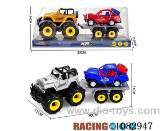 Inertial off-road Wrangler tows inertial climbing vehicle