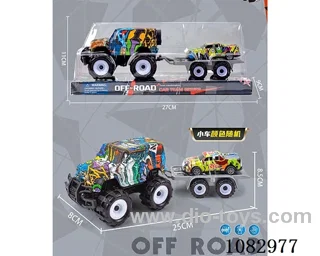 Inertial graffiti Hummer car towed back force alloy trolley