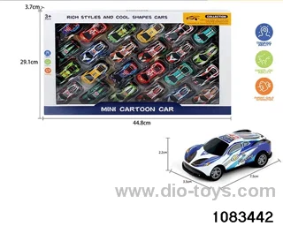 pull back tin car in window box