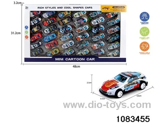 pull back tin car in window box