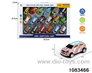 pull back tin car in window box