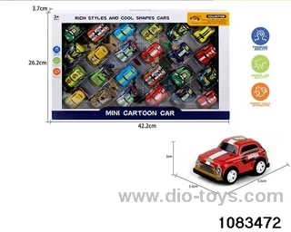 pull back tin car in window box