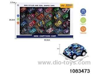pull back tin car in window box