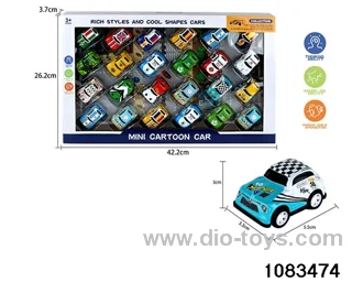pull back tin car in window box