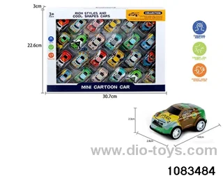 pull back tin car in window box
