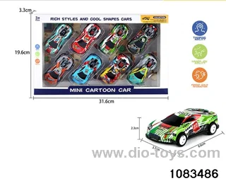 pull back tin car in window box