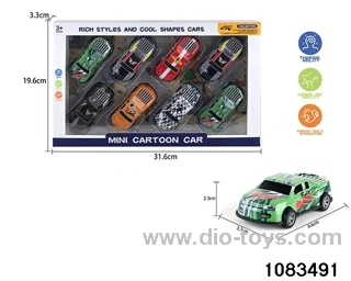 pull back tin car in window box