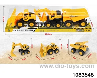 Skidding construction vehicle in PP bag with header